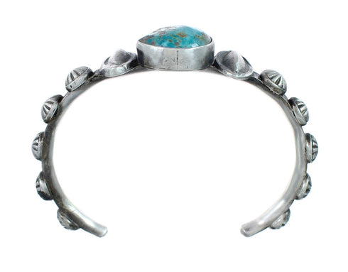 Native American Sterling Silver Turquoise Cuff Bracelet AX129803